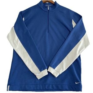 Nike Golf Therma Fit Blue 1/4 Zip Sweater Jacket Large